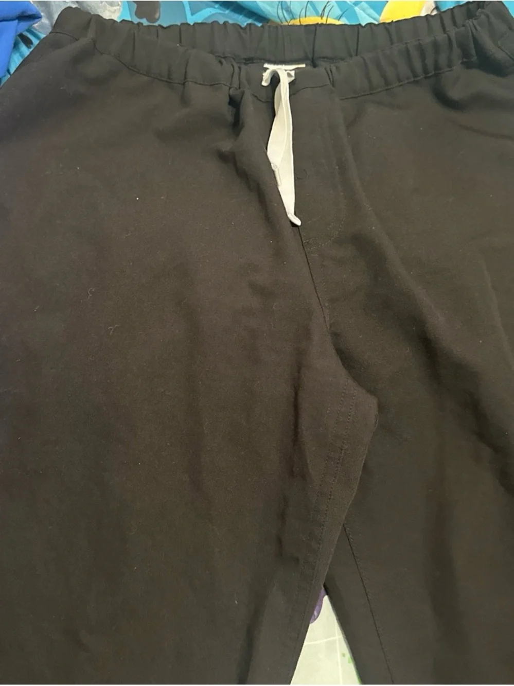 Figs Black Technical Collection Drawstring Pants